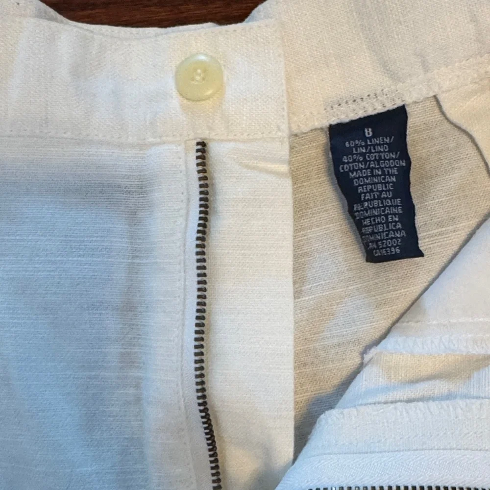 Vintage Liz Claiborne White Linen Blend Shorts - Picture 4 of 6